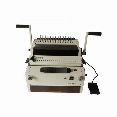 Electric Desktop 4 In 1 Punching Machine And Spiral Wire Coil Comb Binding Machine Equipment