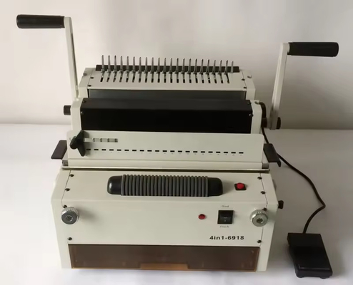 Electric Desktop 4 In 1 Punching Machine And Spiral Wire Coil Comb Binding Machine Equipment